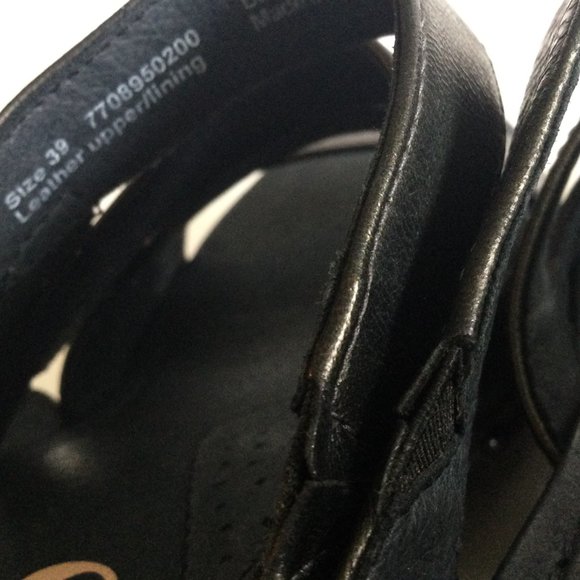 Dansko Nigella Sandals Comfort Strappy Size 9 Black heels Leather - Picture 8 of 16